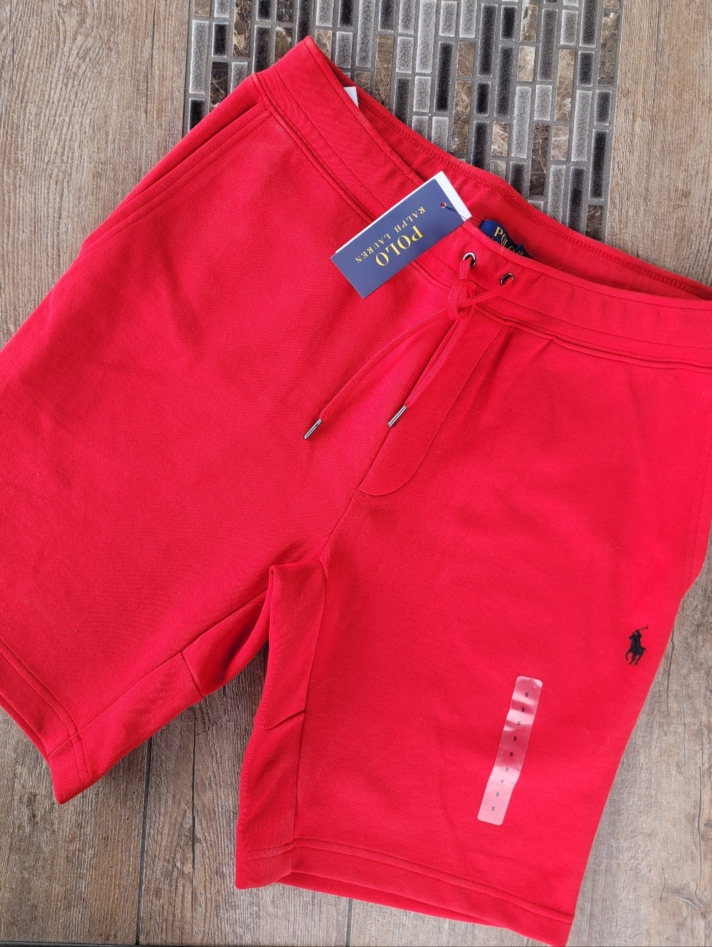Polo Ralph Lauren Red Men's Double Knit Drawstring Shorts Size S NWT